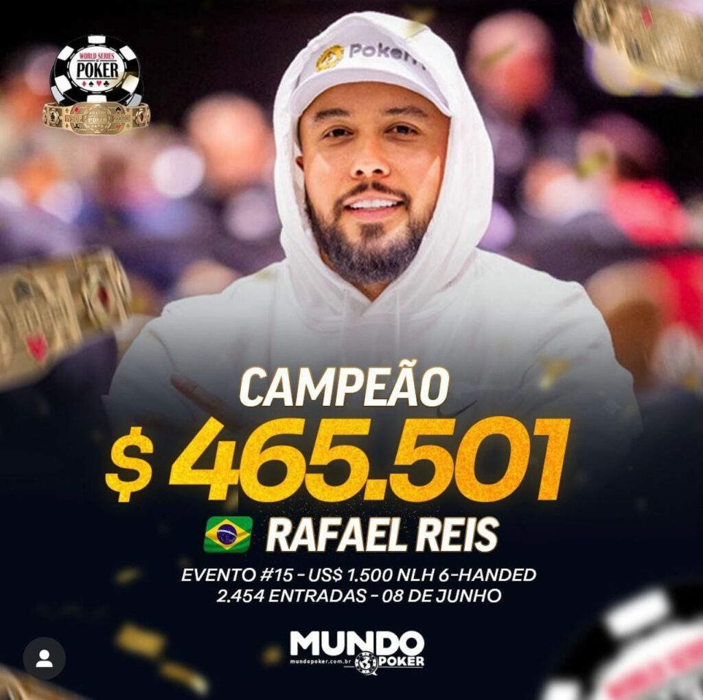 O brasileiro Rafael Reis é o campeão mundial de Poker - Evento #15 da